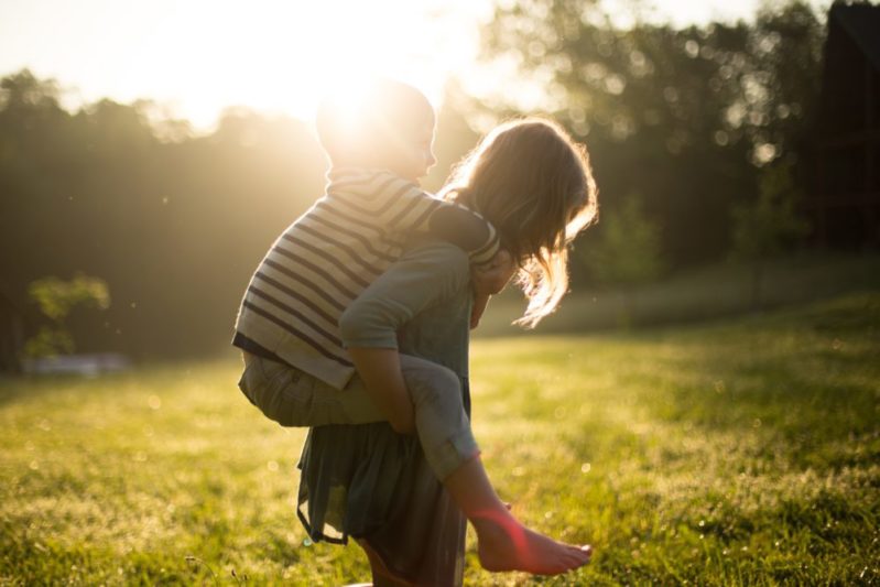 Preschoolers can forward-face during piggy-back rides, but should always rear-face during car rides.