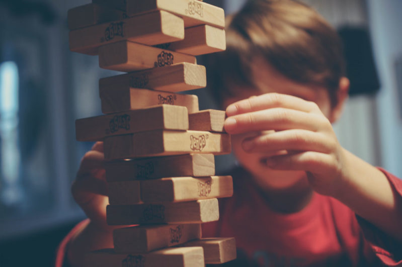 Don't make your child's life a game of Jenga (where every driver on the road gets to pull out a block).