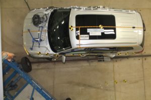 This is the 2018 Atlas after being hit by a deformable barrier in the NHTSA's side impact crash test, but the general principles are the same.